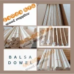 Kayu Balsa Dowel, Strip untuk maket, bridge, pesawat, kerajinan